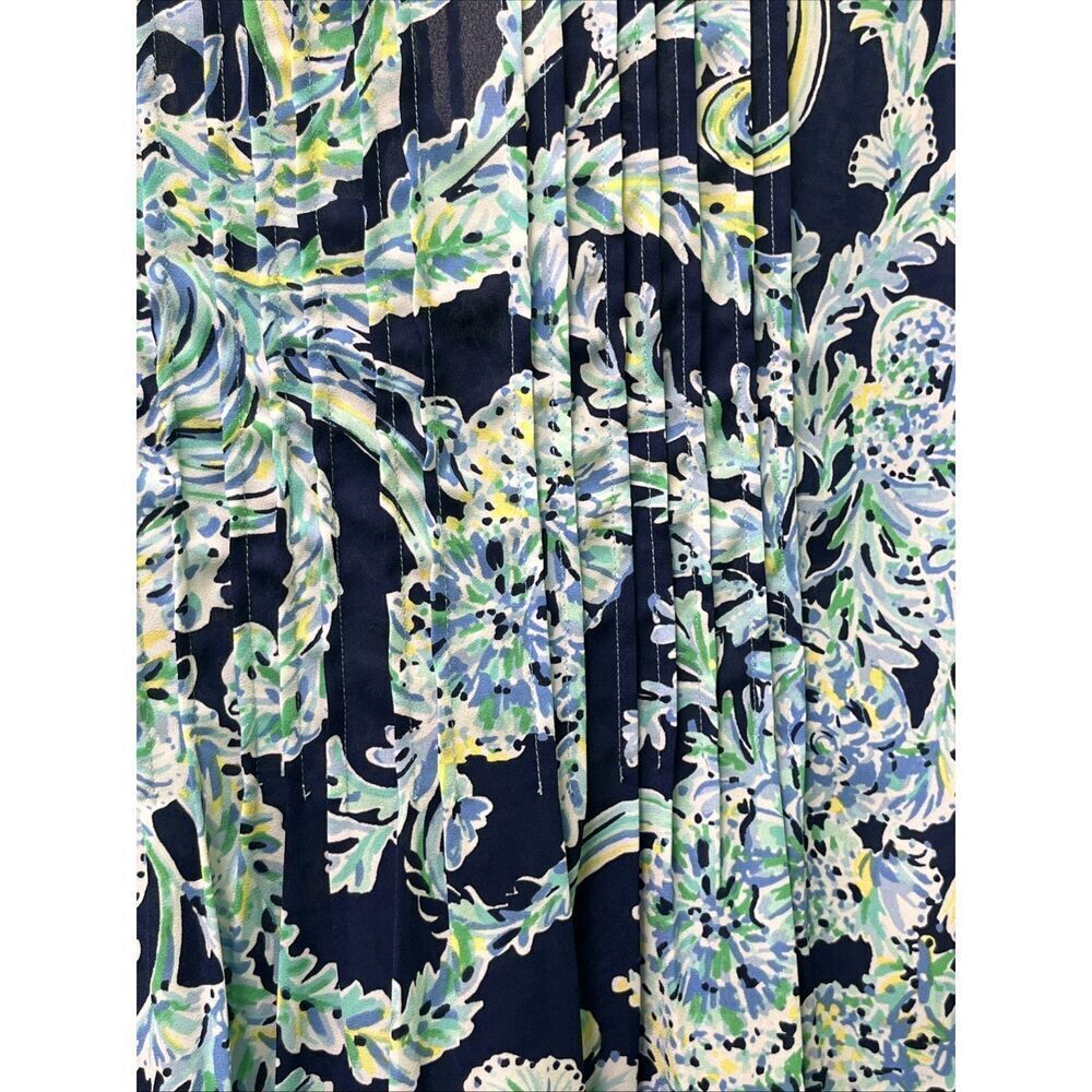 Lilly Pulitzer Women’s Floral Print 3/4 Sleeves V-Neck Tassel Blouse XS - Picture 11 of 14